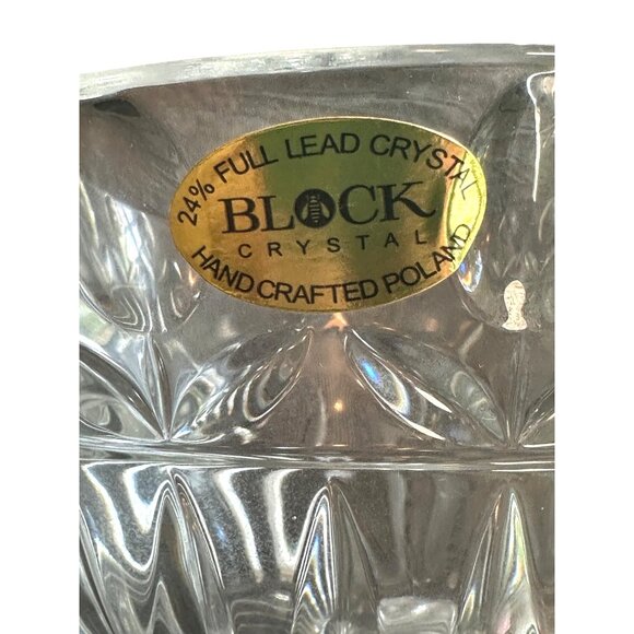 Vintage Block Crystal 24%‎ Lead Crystal handcrafted Poland Tulip Garden handled - Picture 4 of 6